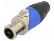 Plug; loudspeaker; female; PIN: 2; for cable; 30A; 133V; zinc alloy AMPHENOL