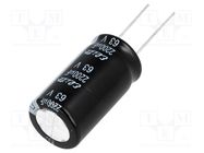 Capacitor: electrolytic; THT; 2200uF; 63VDC; Ø18x32mm; Pitch: 7.5mm Elite