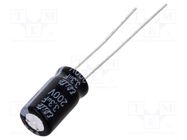 Capacitor: electrolytic; THT; 3.3uF; 200VDC; Ø6.3x11mm; ±20%; 2000h Elite