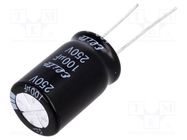 Capacitor: electrolytic; THT; 100uF; 250VDC; Ø16x31.5mm; ±20% Elite