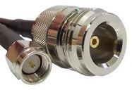 RF COAX CBL, SMA PLUG-N JACK, 50 OHM, 3M