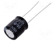 Capacitor: electrolytic; THT; 3.3uF; 450VDC; Ø10x12.5mm; Pitch: 5mm Elite