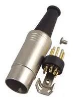 PLUG, DIN, GOLD, 5PIN