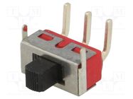 Switch: slide; Pos: 3; SP3T; 2A/250VAC; 5A/28VDC; ON-OFF-ON; THT 