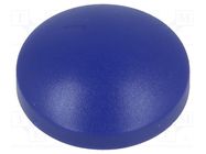 Button; round; blue; plastic MEC