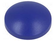 Button; round; blue; plastic MEC