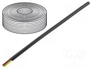 Wire: telecommunication cable; 4x28AWG; stranded; black; 100m GOOBAY