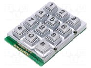 Keypad: metal; No.of butt: 12; LED; metal; 200mΩ; 1.2N; 20mA; W: 56mm ACCORD