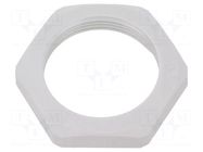 Nut; M32; polyamide; Thk: 7mm; Spanner: 41mm; grey; Thread: metric HUMMEL