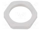 Nut; M25; polyamide; Thk: 6.5mm; Spanner: 32mm; grey; -40÷100°C HUMMEL