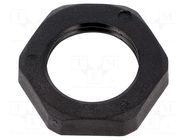 Nut; M16; polyamide; Thk: 5mm; Spanner: 17mm; black; Thread: metric HUMMEL