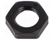 Nut; M12; polyamide; Thk: 5mm; Spanner: 17mm; black; Thread: metric HUMMEL