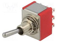 Switch: toggle; Pos: 3; 3P3T; ON-OFF-ON; 2A/250VAC; 5A/28VDC 