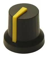 KNOB, D SHAFT, 16.2MM, YELLOW