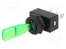 Switch: toggle; Pos: 2; SPST; ON-OFF; 6A/12VDC; -25÷70°C; 12V 