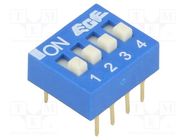 Switch: DIP-SWITCH; Poles number: 4; ON-OFF; 0.025A/24VDC; Pos: 2 ECE