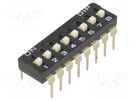 Switch: DIP-SWITCH; Poles number: 8; ON-OFF; 0.1A/24VDC; Pos: 2 DIPTRONICS