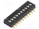 Switch: DIP-SWITCH; Poles number: 10; ON-OFF; 0.025A/24VDC; Pos: 2 OMRON Electronic Components