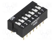 Switch: DIP-SWITCH; Poles number: 7; ON-OFF; 0.025A/24VDC; Pos: 2 OMRON Electronic Components