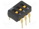 Switch: DIP-SWITCH; Poles number: 3; ON-OFF; 0.03A/30VDC; Pos: 2 OMRON Electronic Components