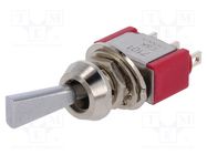 Switch: toggle; Pos: 2; SPDT; ON-ON; 2A/250VAC; 5A/28VDC; 7000; IP40 C&K