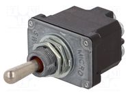 Switch: toggle; Pos: 3; DP3T; ON-OFF-ON; 6A/230VAC; 15A/28VDC; NT HONEYWELL