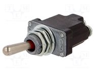 Switch: toggle; Pos: 2; SPST; ON-OFF; 6A/230VAC; 20A/28VDC; NT; IP67 HONEYWELL