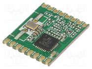 Module: RF; FM receiver; FSK; 868MHz; SPI; -120dBm; 1.8÷3.6VDC; SMD HOPE MICROELECTRONICS