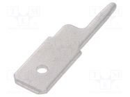 Terminal: flat; 6.3mm; 0.8mm; male; THT; steel; tinned; straight MIFLEX