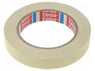 Tape: masking; W: 19mm; L: 50m; Thk: 0.125mm; 10%; natural caoutchouc TESA