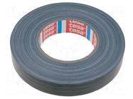 Tape: fixing; W: 25mm; L: 50m; Thk: 0.26mm; natural caoutchouc; black TESA