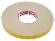 Tape: fixing; W: 19mm; L: 25m; Thk: 1.1mm; double-sided; acrylic; 200% TESA