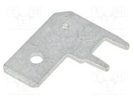 Terminal: flat; 6.4mm; 0.8mm; male; THT; brass; tinned; angled 90° KEYSTONE