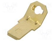 Terminal: flat; 4.8mm; 0.5mm; male; M2,5; screw; brass; angled 45° KEYSTONE