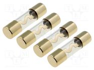 Fuse: fuse; glass; 20A; Conductor: gold; gold-plated; 4pcs. ACV