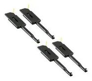 SPRUNG HOOK, BLACK, QTY 4