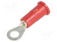 Tip: ring; M3,5; Ø: 3.66mm; crimped; for cable; insulated; tinned KEYSTONE