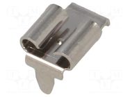 Terminal: flat; 6.4mm; 0.8mm; female; THT; brass; tinned; angled 90° KEYSTONE