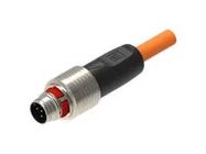 SENSOR CORD, 5P M12 PLUG-FREE END/ORG/3M