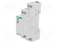 Relay: installation; bistable,impulse,inrush; SPDT; 16A; -25÷50°C F&F