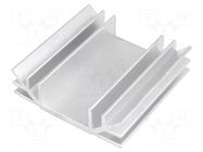 Heatsink: extruded; U; L: 70mm; W: 70mm; H: 19mm; aluminium STONECOLD