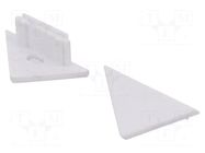 Cap for LED profiles; white; 2pcs; ABS; TRIO10 TOPMET