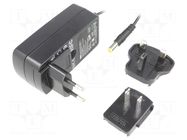 Power supply: switching; mains,plug-in; 15VDC; 1.6A; 24W; straight SUNNY