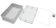 ENCLOSURE, MULTIPURPOSE, PC, GREY, CLEAR
