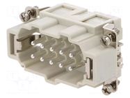 Connector: HDC; contact insert; male; GWconnect; PIN: 10; 16A; 500V MOLEX