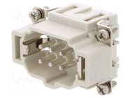 Connector: HDC; contact insert; male; GWconnect; PIN: 6; 16A; 500V MOLEX