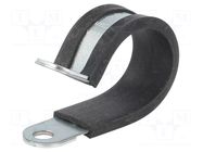 Fixing clamp; ØBundle : 28mm; W: 15mm; steel; Ømount.hole: 6.4mm LAPP