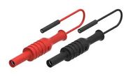 TEST LEAD SET, BLK/RED, 70V, 2A, 100MM
