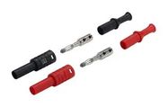 BANANA PLUG SET, 4MM, 36A/1KV, BLACK/RED