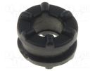 Grommet; Ømount.hole: 4.3mm; black; Panel thick: max.1.5mm; H: 4mm FIX&FASTEN